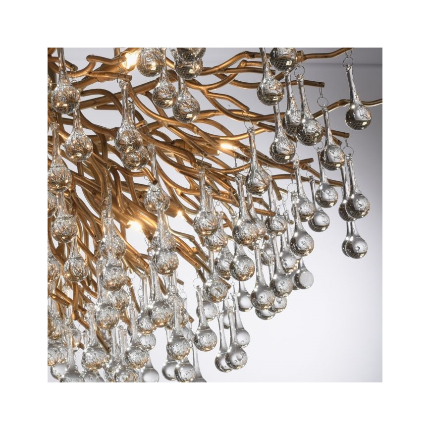 Paul Neuhaus 8092-11 - Kiinteä kattokruunu ICICLE 14xG9/40W/230V halkaisija 100 cm messinki