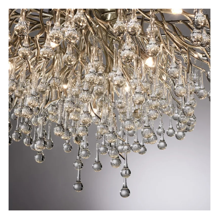 Paul Neuhaus 8092-55 - Pinta-asennettava kattovalaisin ICICLE 14xG9/40W/230V halkaisija 100 cm kiiltävä kromi