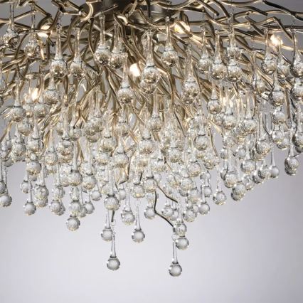 Paul Neuhaus 8092-55 - Pinta-asennettava kattovalaisin ICICLE 14xG9/40W/230V halkaisija 100 cm kiiltävä kromi