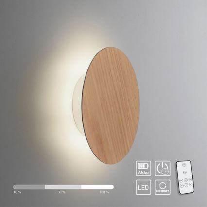 Paul Neuhaus 8152-79 - LED himmennettävä seinävalaisin PUNTUA LED/1W/3,7V 2200 mAh + kaukosäädin