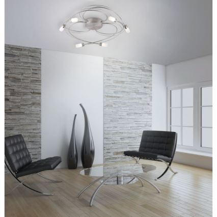 Paul Neuhaus 8250-55 - LED Himmennettävä pinta-asetettava kattokruunu NELIA 6xLED/3W/230V