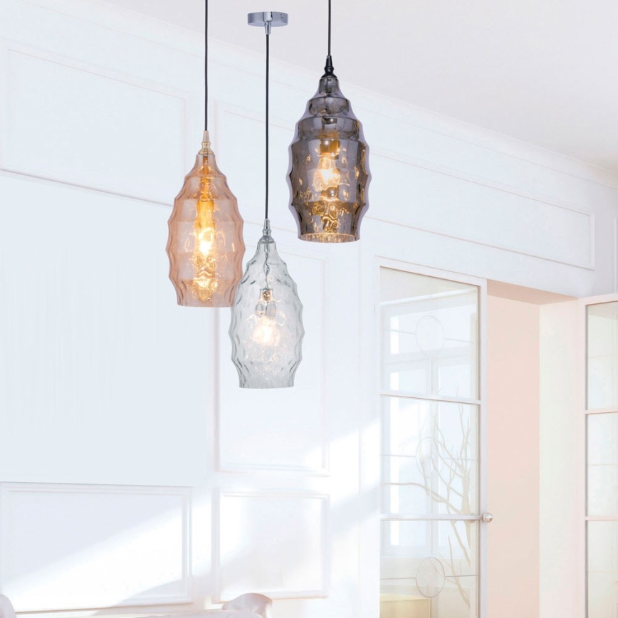 Paul Neuhaus 8267-25 - Kattokruunu johdossa SCARLETT 1xE27/60W/230V halkaisija 19 cm musta