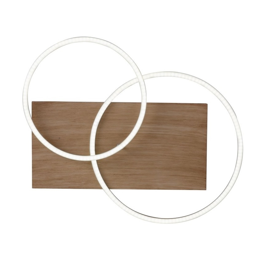 Paul Neuhaus 8329-79 - LED-himmennyskattokruunu PALMA LED/26W/230V 2700-5000K mänty + kauko-ohjaus