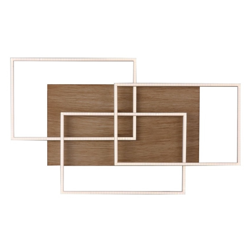 Paul Neuhaus 8330-79 - LED-himmennyskattokruunu PALMA 3xLED/12W/230V mänty + kauko-ohjaus