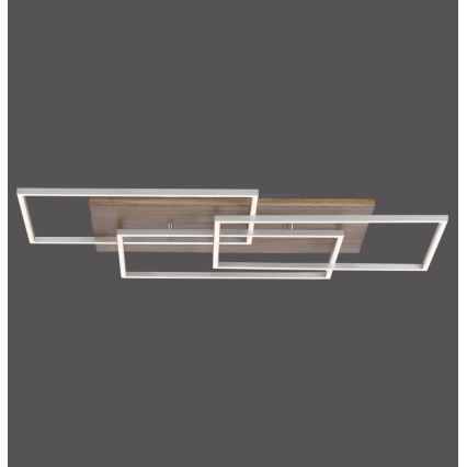 Paul Neuhaus 8330-79 - LED-himmennyskattokruunu PALMA 3xLED/12W/230V mänty + kauko-ohjaus
