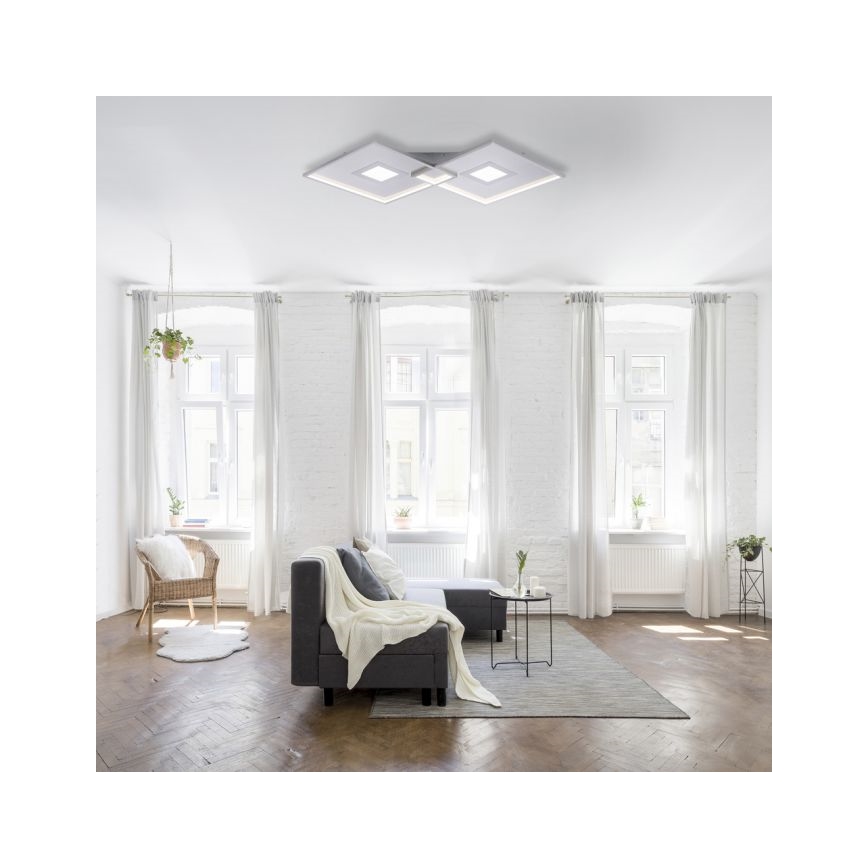Paul Neuhaus 8378-55 - Himmennettävä LED-kattovalaisin AMARA LED/45W/230V kiiltävä kromi + kauko-ohjaus