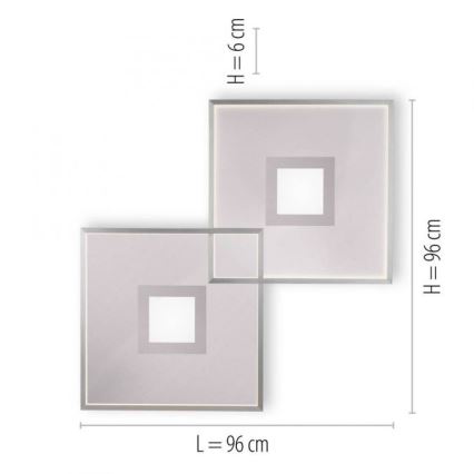 Paul Neuhaus 8378-55 - Himmennettävä LED-kattovalaisin AMARA LED/45W/230V kiiltävä kromi + kauko-ohjaus