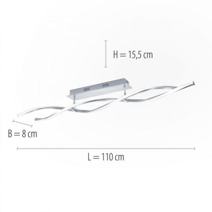 Paul Neuhaus 9143-55 - LED Himmennettävä pinta-asetettava kattokruunu POLINA 2xLED/10,2W/230V