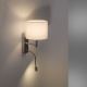 Paul Neuhaus 9646-55 - LED-seinälamppu ROBIN 1xE27/40W/230V + LED/2,1W valkoinen