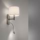 Paul Neuhaus 9646-55 - LED-seinälamppu ROBIN 1xE27/40W/230V + LED/2,1W valkoinen