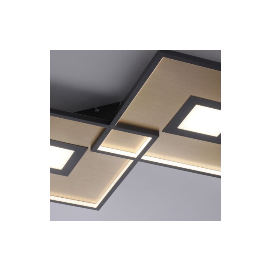 Paul Neuhaus - LED-himmennettävä kattovalaisin AMARA 1xLED / 45W / 230V + RC kulta