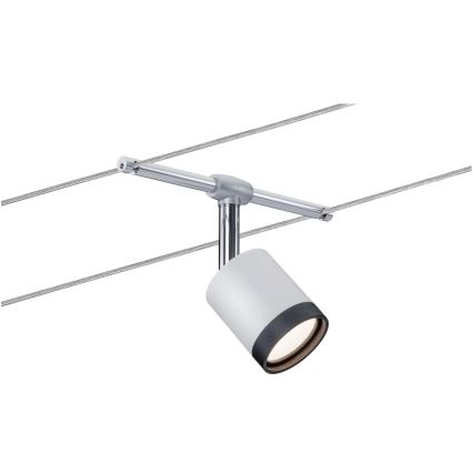 Paulmann 3981 - SETTI 5xLED/4W Täydellinen vaijerijärjestelmä TUBE 230V mattakromi/musta