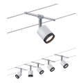 Paulmann 3981 - SETTI 5xLED/4W Täydellinen vaijerijärjestelmä TUBE 230V mattakromi/musta