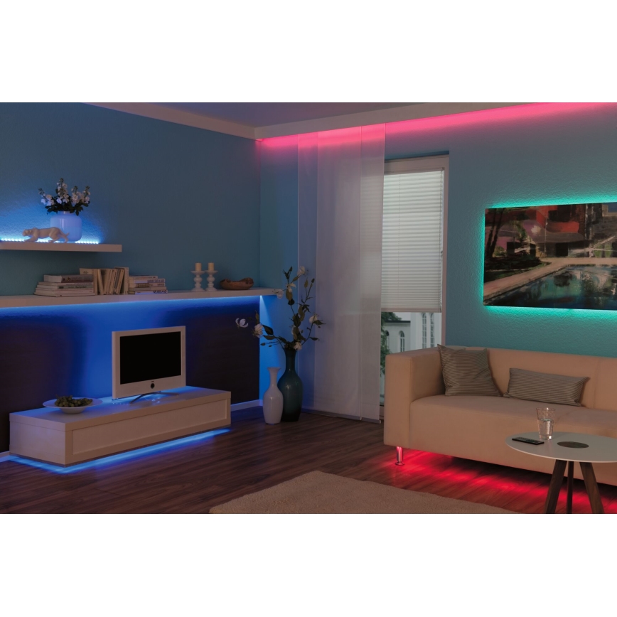 Paulmann 3988 - LED RGBW/13W Himmennettävä LED-nauha TIP 5 m 230V + kaukosäädin