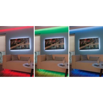 Paulmann 3989 - himmennettävä LED-nauha RGBW/19W TIP 10 m 230V + kaukosäädin
