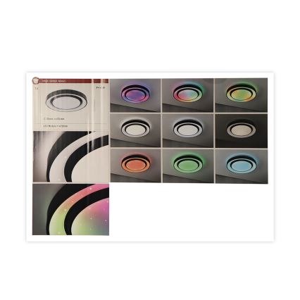 Paulmann 70545 - LED RGBW/38,5W Himmennettävä kattovalo RAINBOW 230V 3000-6500K + kauko-ohjain