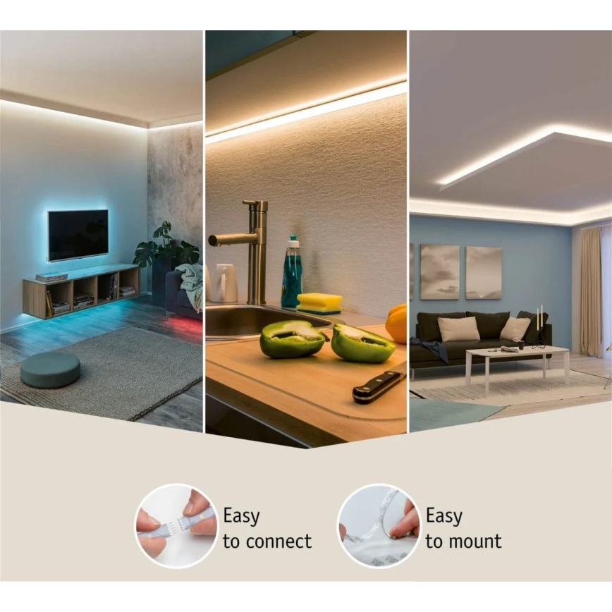 Paulmann 70665 - LED/18W IP44 Himmennettävä kylpyhuone valonauha MAXLED 3 m 6500K 230V