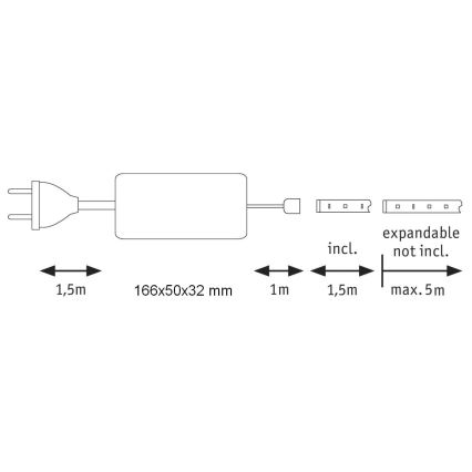 Paulmann 70672 - LED/18W IP44 Himmennettävä kylpyhuone valonauha MAXLED 1,5 m 2700K 230V