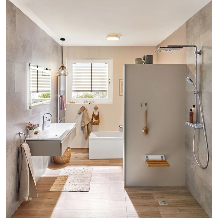 Paulmann 70882-LED/22,5W IP44 Himmennettävä kylpyhuoneen kattovalaisin AVIAR 230V