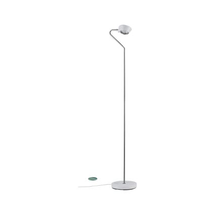 Paulmann 70920 - LED/7,5W Himmennettävä lattiavalaisin RAMOS 230V valkoinen/kiiltävä kromipinta