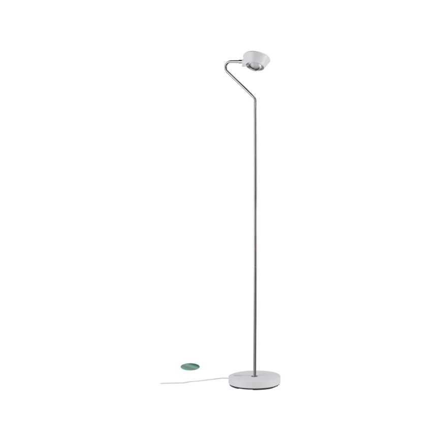 Paulmann 70920 - LED/7,5W Himmennettävä lattiavalaisin RAMOS 230V valkoinen/kiiltävä kromipinta