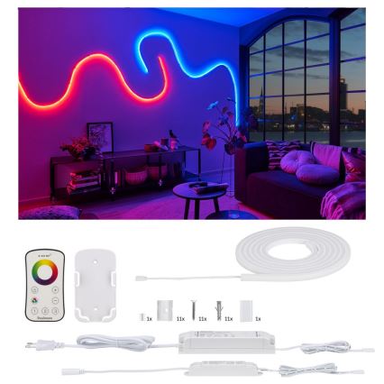Paulmann 70966 - LED-RGB / 27W IP67 Himmennettävä nauha ulkokäyttöön FLOW 3m 230 / 24V