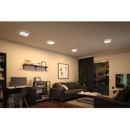 Paulmann 70997 - LED/11,2W Liitetty paneeli ATRIA 230V 3000K halkaisija 19 cm musta