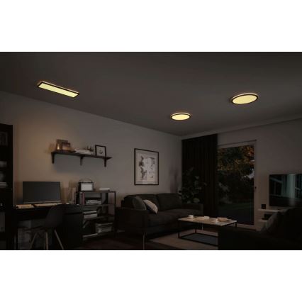 Paulmann 71003 - LED/22W Himmennyspaneeli ATRIA 230V 3000K 20x58 cm musta