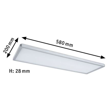 Paulmann 71020 - LED/20W RGBW himmennettävä ATRIA-paneeli 230V 4000K 20x58 cm + kaukosäädin