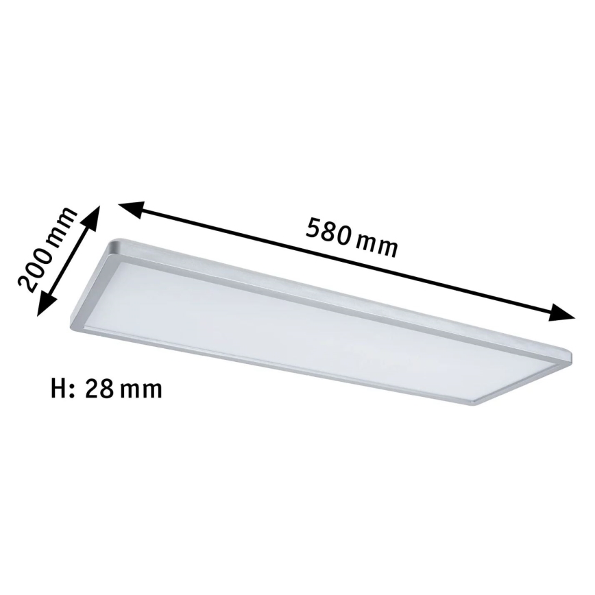 Paulmann 71020 - LED/20W RGBW himmennettävä ATRIA-paneeli 230V 4000K 20x58 cm + kaukosäädin