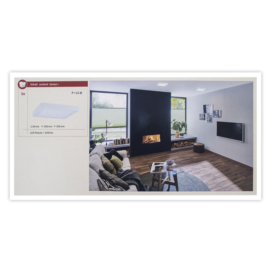 Paulmann 71022 - LED/22W Kattovalo ABIA 230V valkoinen