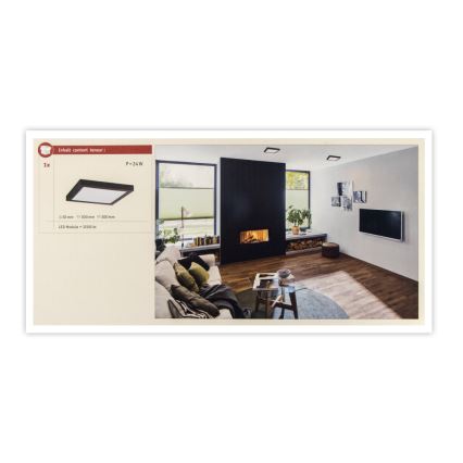 Paulmann 71026 - LED/22W Kattovalo ABIA 230V musta