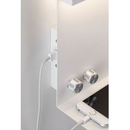 Paulmann 78919 - LED/4,5W Himmennysvalo hyllyllä ja USB + LED/1,6W 230V