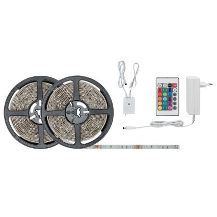Paulmann 78980 - LED RGB / 28W himmennettävä nauha yksinkertainen 10m 230V + RC