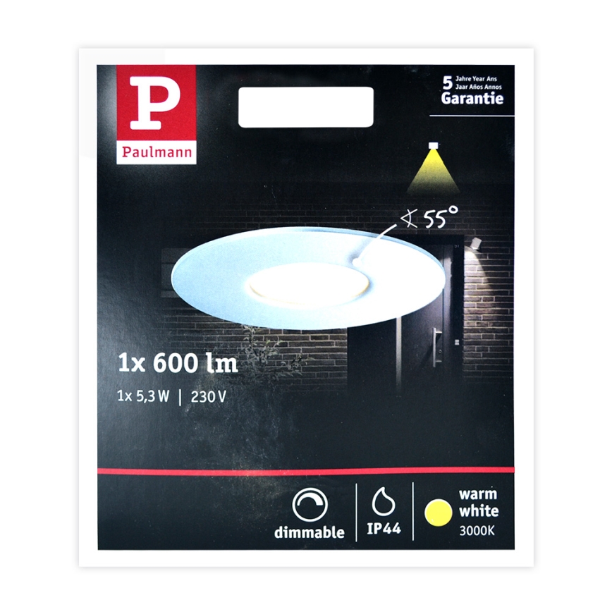 Paulmann 79668 - LED/6,8W IP44 Kylpyhuoneen upotettu valo HOUSE 230V