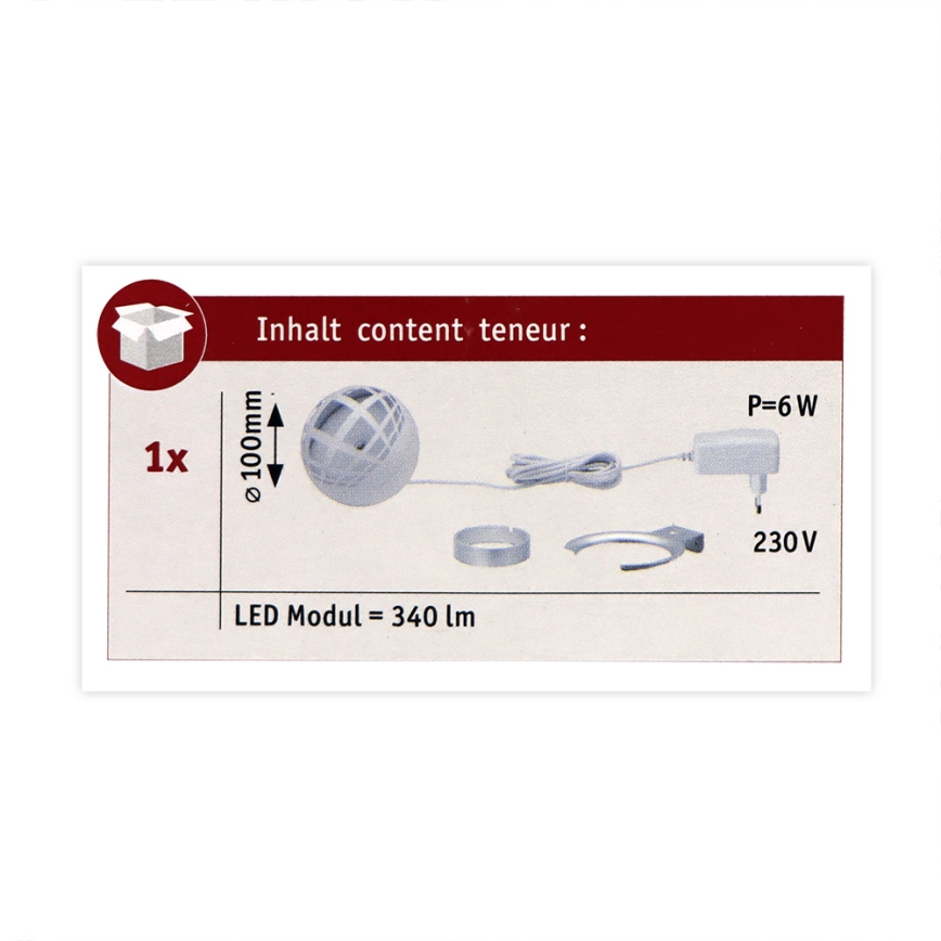 Paulmann 79697 - LED/6W Pöytälamppu FAVIA 230V