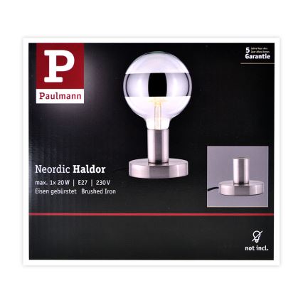 Paulmann 79759 - Pöytävalaisin HALDOR 1xE27/20W/230V