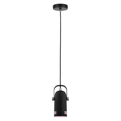 Paulmann 79766 - LAVEA LED RGBW riippuvalaisin vaijerilla, 1xE27/9W, 230V, musta