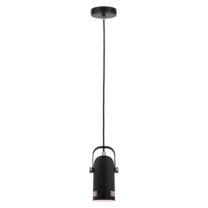 Paulmann 79766 - LAVEA LED RGBW riippuvalaisin vaijerilla, 1xE27/9W, 230V, musta