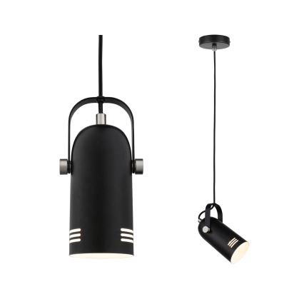 Paulmann 79766 - LAVEA LED RGBW riippuvalaisin vaijerilla, 1xE27/9W, 230V, musta