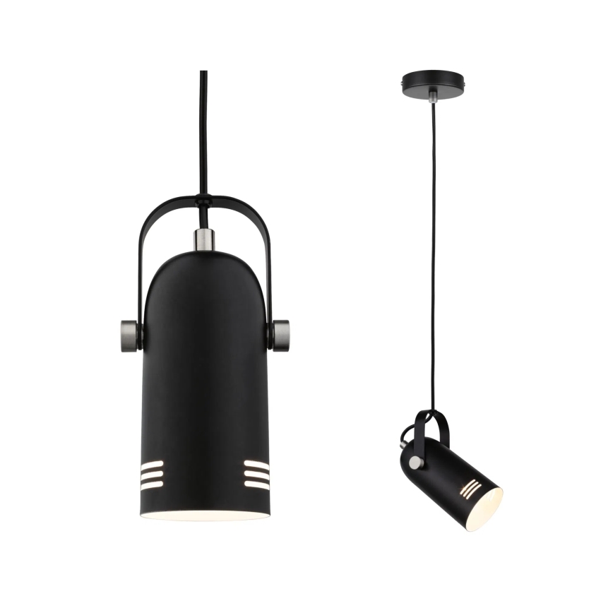 Paulmann 79766 - LAVEA LED RGBW riippuvalaisin vaijerilla, 1xE27/9W, 230V, musta
