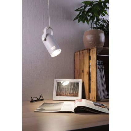 Paulmann 79767 - LAVEA LED RGBW riippuvalaisin kaapelilla 1xE27/9W 230V valkoinen