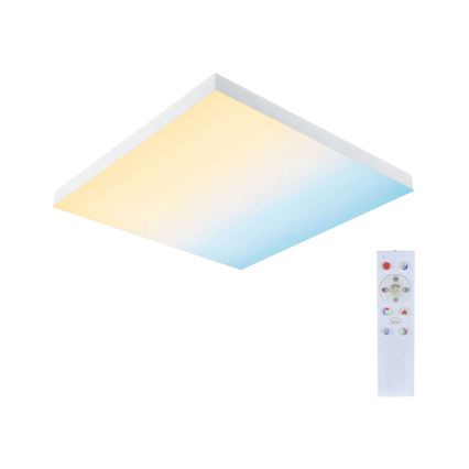 Paulmann 79910 - LED/31W RGBW Himmennettävä kattovalaisin LORIA 230V 3000–6500K 59,5 x 59,5 cm valkoinen + kaukosäädin