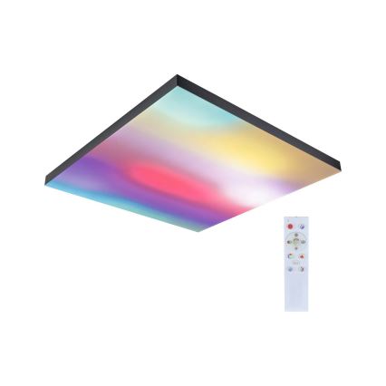 Paulmann 79913 - LED/31W RGBW Himennettävä kattovalaisin LORIA 230V 3000-6500K 59,5x59,5 cm musta + kaukosäädin