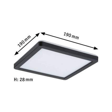 Paulmann 79920 - LED/11,2W Himennettävä paneeli ATRIA 230V 3000K 19x19 cm musta