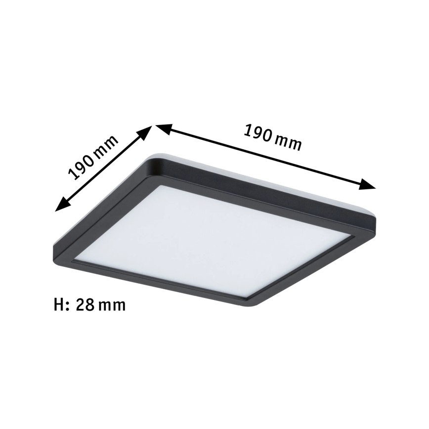 Paulmann 79920 - LED/11,2W Himennettävä paneeli ATRIA 230V 3000K 19x19 cm musta