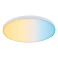 Paulmann 79928 - LED/22W Himennettävä kattovalaisin LORIA 230V 2700-6500K halkaisija 40 cm valkoinen
