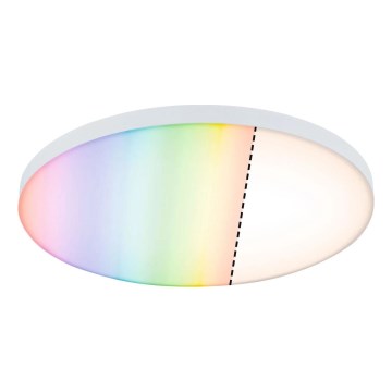 Paulmann 79929 - LED/22W RGBW Himmennettävä kattovalaisin LORIA 230V halkaisija 40 cm valkoinen