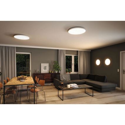 Paulmann 79929 - LED/22W RGBW Himmennettävä kattovalaisin LORIA 230V halkaisija 40 cm valkoinen