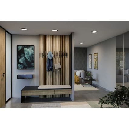 Paulmann 79965 - LED/13W IP44 Himennettävä kylpyhuoneen upotettava alasvalo AREO 230V halkaisija 17,5 cm musta